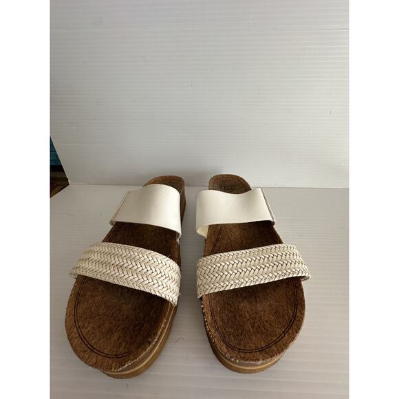 REEF Cushion Vista Hi Vegan Leather Two Strap Platform Sandal Women's 7.5 - Picture 1 of 9